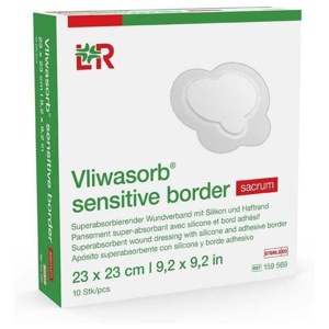 VLIWASORB sensitive bor.sacr.23x23cm superab.Wundv Produktbild