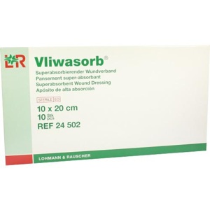 Vliwasorb superabsorb.Saugkomp.steril 10x20 cm Produktbild
