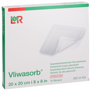 VLIWASORB superabsorb.Saugkomp.steril 20x20 cm Produktbild