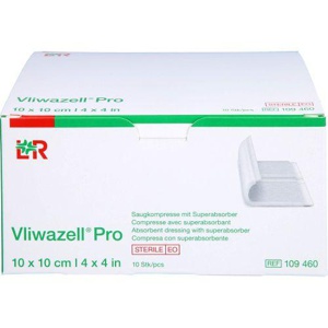 VLIWAZELL Pro superabsorb.Kompr.steril 10x10 cm Produktbild