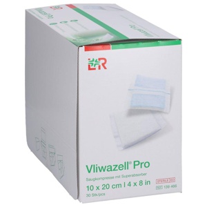 VLIWAZELL Pro superabsorb.Kompr.steril 10x20 cm Produktbild