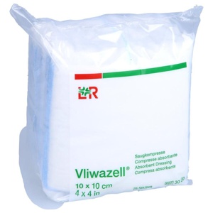 VLIWAZELL Saugkompressen unsteril 10x10 cm Produktbild