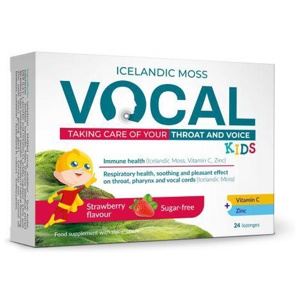 Vocal Kids maasikamaitselised imemistabletid N24 toote pilt
