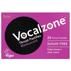 Vocalzone Blackcurrant Sugar Free Throat Pastilles product image