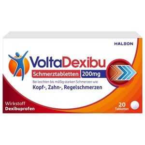 VOLTADEXIBU Schmerztabletten 200 mg Filmtabletten Produktbild