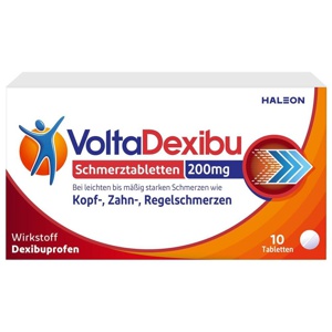 VOLTADEXIBU Schmerztabletten 200 mg Filmtabletten Produktbild
