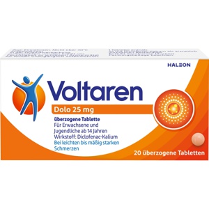 VOLTAREN Dolo 25 mg überzogene Tabletten Produktbild