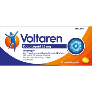 VOLTAREN Dolo Liquid 25 mg Weichkapseln Produktbild