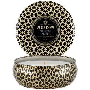 Voluspa 3-Wick Tin Candle Suede Noir 340 g produkt bild