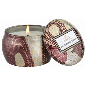 Voluspa Mini Tin Candle Gilt Pomander & Hinoki 113 g produkt bild