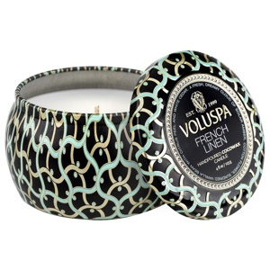 Voluspa French Linen Mini Tin Candle 25h produktbilde