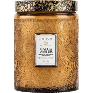 Voluspa Large Glass Jar Candle Baltic Amber 100H produktbillede