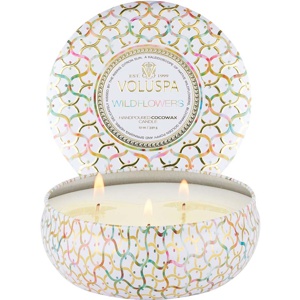 Voluspa 3-Wick Tin Candle Wildflowers - 340 g produktbillede