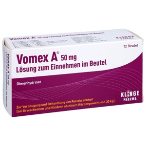 VOMEX A 50 mg Lsg.z.Einnehmen im Beutel Produktbild