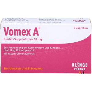 VOMEX A Kinder-Suppositorien 40 mg Produktbild
