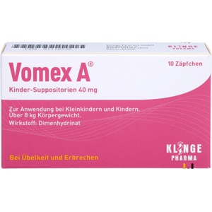 VOMEX A Kinder-Suppositorien 40 mg Produktbild