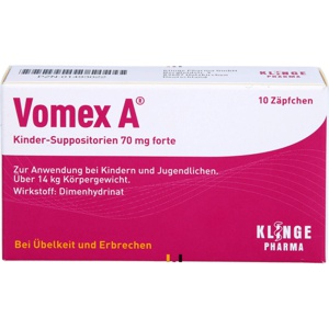 VOMEX A Kinder-Suppositorien 70 mg forte Produktbild