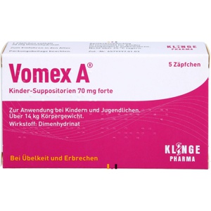 VOMEX A Kinder-Suppositorien 70 mg forte Produktbild