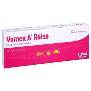 VOMEX A Reise 50 mg Sublingualtabletten Produktbild