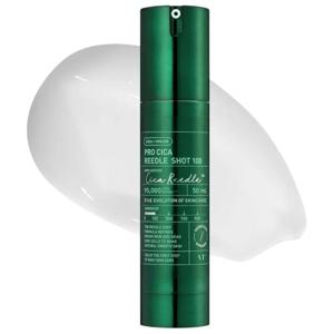 VT COSMETICS Pro Cica Reedle Shot 100, serum med mikronålar, asiatisk centella, Cica-exosom, lugnande effekt, hyaluronsyra, mjuk och lysande hud, koreansk hudförstärkare (50 ml) produkt bild