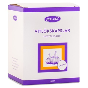 Wallda Hvidløgskapsler 240 kapsler produktbillede