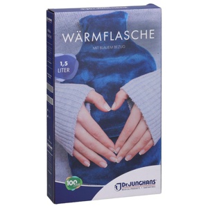 WÄRMFLASCHE 1,5 l mit Bezug blau Produktbild