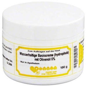 WASSERHALTIGE Basiscreme hydrophob m.5% Olivenöl Produktbild