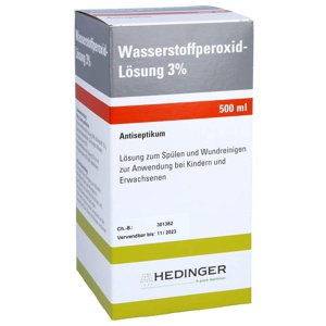 Wasserstoffperoxid-lösung 3% Standardzulassung 500 ml Lösung Produktbild