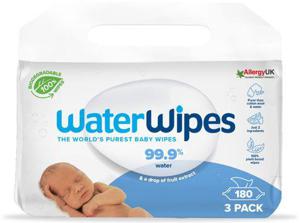 Waterwipes – Babydoekjes 3-pack – 180 st OEKO-TEX STANDARD 100 produkt bild