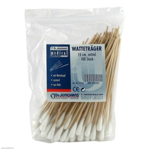 WATTESTÄBCHEN Holz 15 cm mittlerer Kopf Produktbild