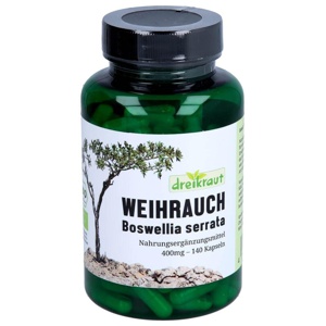 Weihrauch Extrakt Boswellia serrata 65% 400mg Kapseln Produktbild