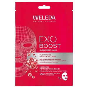 Weleda Exo Boost Firm & Lift Tuchmaske Granatapfel, 20 ml Gesichtsmaske Produktbild