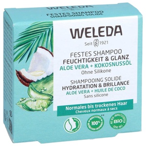 WELEDA FESTES SHAMPOO FEUCHTIGKEIT & GLANZ 50 g Shampoo Produktbild