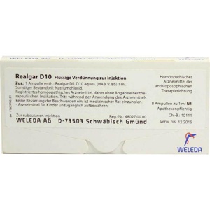 WELEDA REALGAR D 10 Ampullen 8X1 ml Ampullen Produktbild