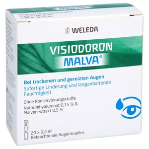 VISIODORON Malva Augentropfen in Einzeldosispipet. Produktbild