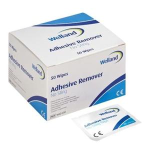 Axotan Welland Adhesive Remover våtservetter lösningsmedel för häftor No Sting 50 styck