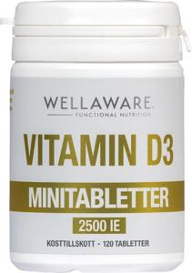 WellAware Vitamin D3 2500 IE 120 minitabletter produkt bild