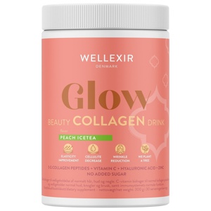 Wellexir Glow Beauty Collagen Drink Peach Ice Tea 360 g produktbilde
