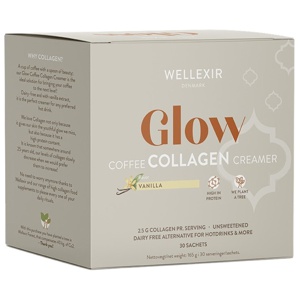 Wellexir Glow Coffee Collagen Creamer Vanilla 30x5,5g produktbilde