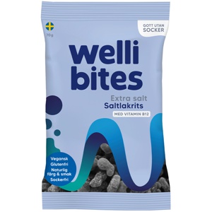 Wellibites ekstra salt saltlakris produktbilde