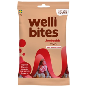 Wellibites Jordgubb & Cola 70g produkt bild