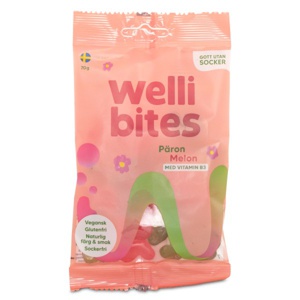 Wellibites Pære & Melon 70 g produktbillede