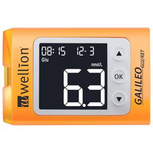 Wellion Galileo Mätare Glukos & Keton Startkit Gul 10 st teststickor produkt bild