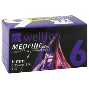 Wellion Medfine plus Pen-nadeln 6 mm Produktbild