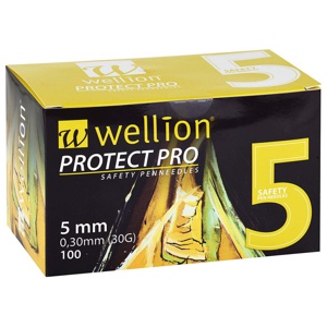 Wellion Protect Pro Safety Pen-needles 30 G 5 mm Produktbild