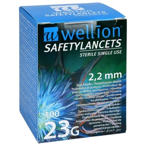 Wellion Safetylancets 23 G Sicherheitseinmallanz. Produktbild
