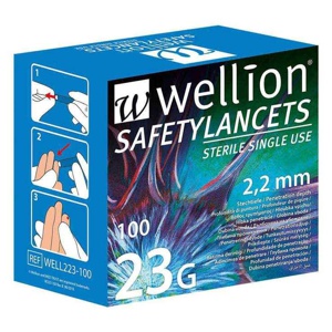 Wellion® Safetylancets 23G, 100 St Lanzetten Produktbild
