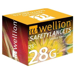 WELLION Safetylancets 28 G Sicherheitseinmallanz. Produktbild
