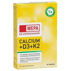 Wepa Calcium + D3 + K2 Tabletten, 30 St Tabletten Produktbild