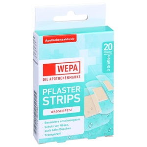 WEPA PFLASTER STRIPS WASSERFEST 3 Größen 20 St Pflaster Produktbild